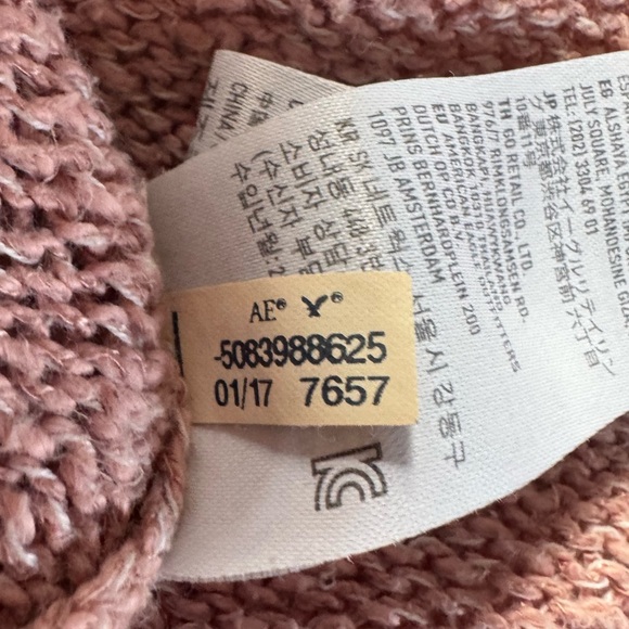 AE Pink Knit Tank Top with Cross Back Design - Picture 8 of 9